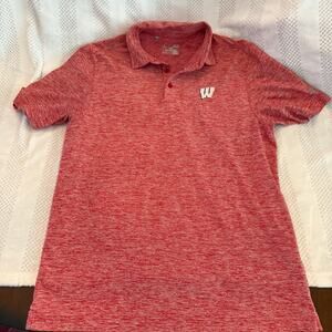 under armour wisconsin badgers polo size medium